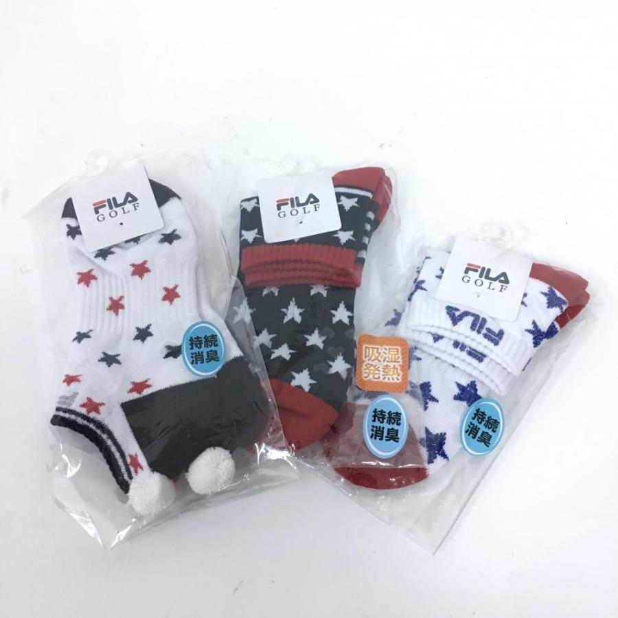新品 Fila Golf フィラゴルフ ソックス 3点セット くるぶし 1 ショート丈 2 白 レッド 星総柄 レディース ゴルフウェア 1 レオナード 通販 Yahoo ショッピング