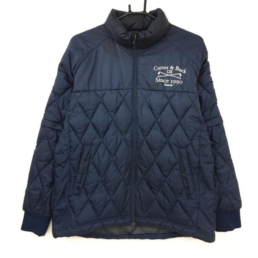M カッターアンドバック 定2.5万 圧着加工 中綿ジャケット ブルゾン BE ☆40%OFF価格☆CUTTER＆BUCK カッターアンドバック 2WAY中綿ブルゾン