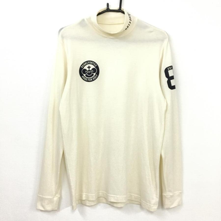 美品 Pearley Gates パーリーゲイツ 長袖ハイネックシャツ アイボリー ネイビー ストレッチ ロゴプリント メンズ 5 L ゴルフウェア 1 レオナード 通販 Yahoo ショッピング