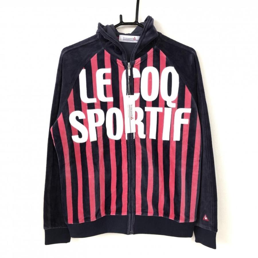 10 Off価格 新品 Le Coq Sportif ルコック パーカー ネイビー ピンク 前身頃ストライプ柄 起毛素材 ロゴワッペン レディース L ゴルフウェア 1 レオナード 通販 Yahoo ショッピング