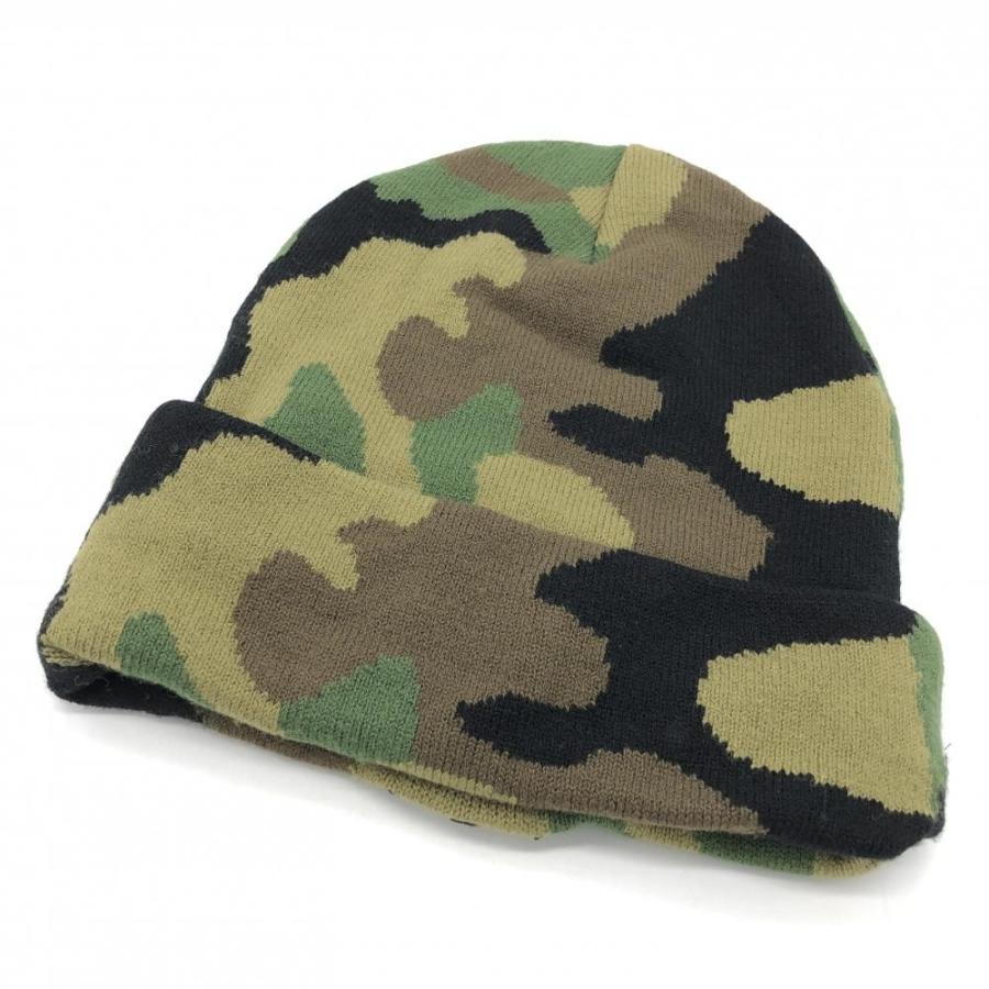 NEW ERA（ニューエラ） ニット帽 ブラウン×黒×グリーン カモフラ 迷彩
