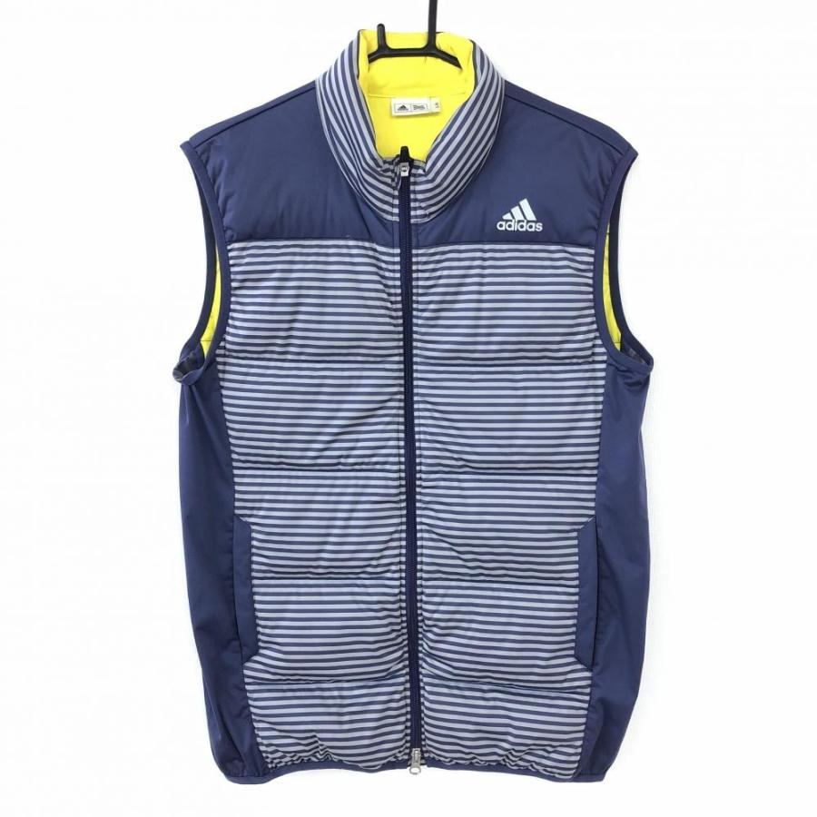 30 Off価格 Adidas アディダス ダウンベスト ネイビーパープル イエロー ボーダー ダウン90 軽量 メンズ ｌ ｇ ゴルフウェア 1 レオナード 通販 Yahoo ショッピング