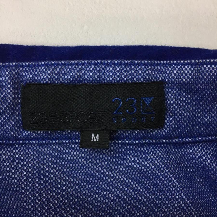 60%OFF価格／(美品)23区 23区スポーツ 半袖ポロシャツ ブルー 胸