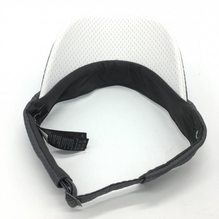 超美品】NIKE ナイキゴルフ サンバイザー グレー×白 ティー装着可 FREE