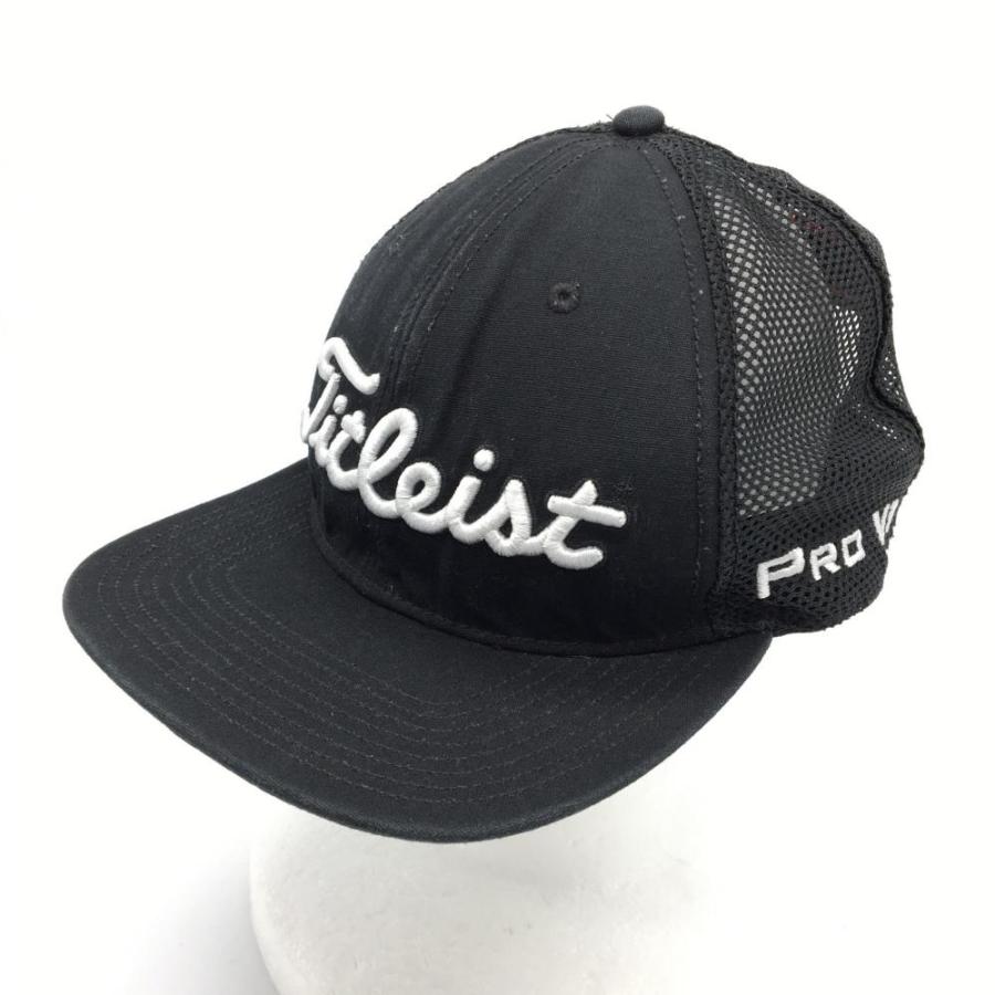 40 Off価格 Titleist タイトリスト フラットキャップ 黒 白 一部メッシュ Pro V1 立体ロゴ ゴルフウェア 1 レオナード 通販 Yahoo ショッピング