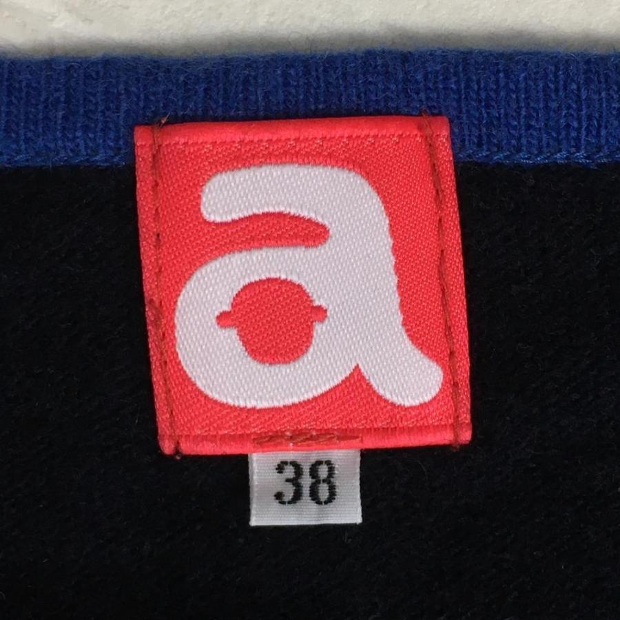 archivio アルチビオ 長袖ニットセーター ダークネイビー×ブルー archivio アルチビオ 長袖ニットセーター ダークネイビー×ブルー