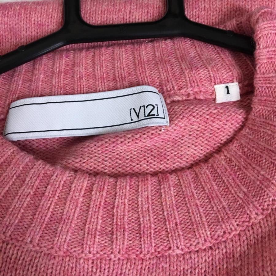 ☆50%OFF価格☆V12 ヴィトゥエルヴ 長袖ニットセーター 杢ピンク