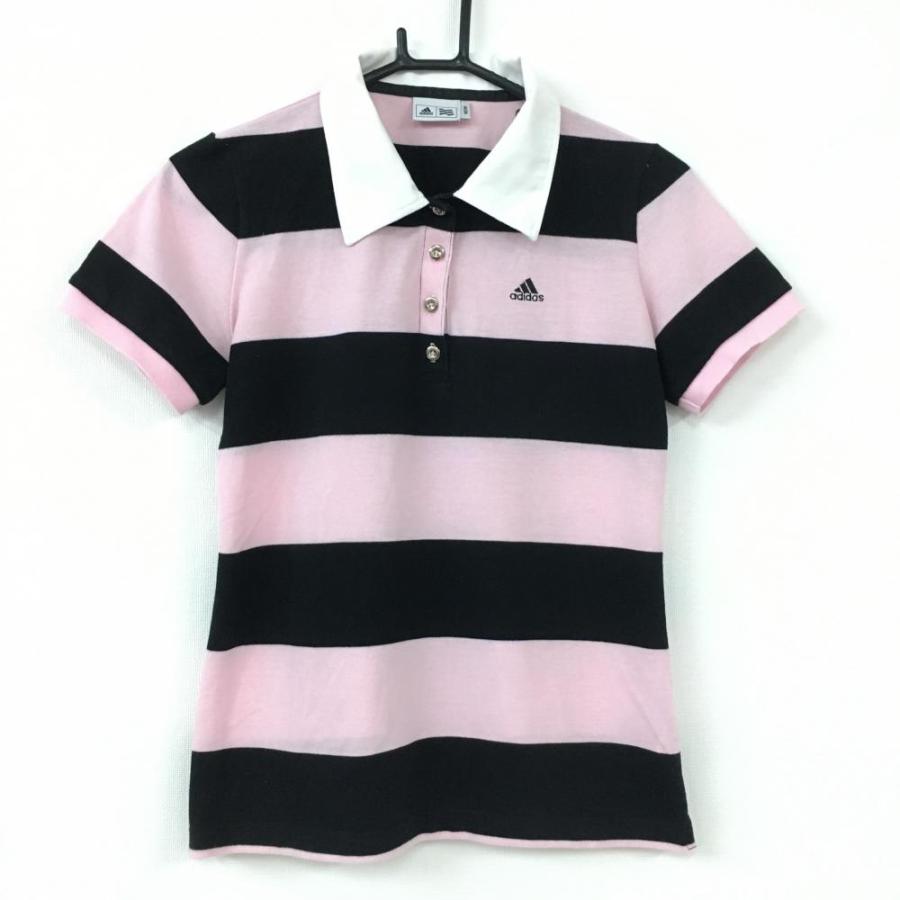 60 Off価格 Adidas アディダス 半袖ポロシャツ ピンク 黒 ボーダー柄 レディース M ゴルフウェア 1 レオナード 通販 Yahoo ショッピング