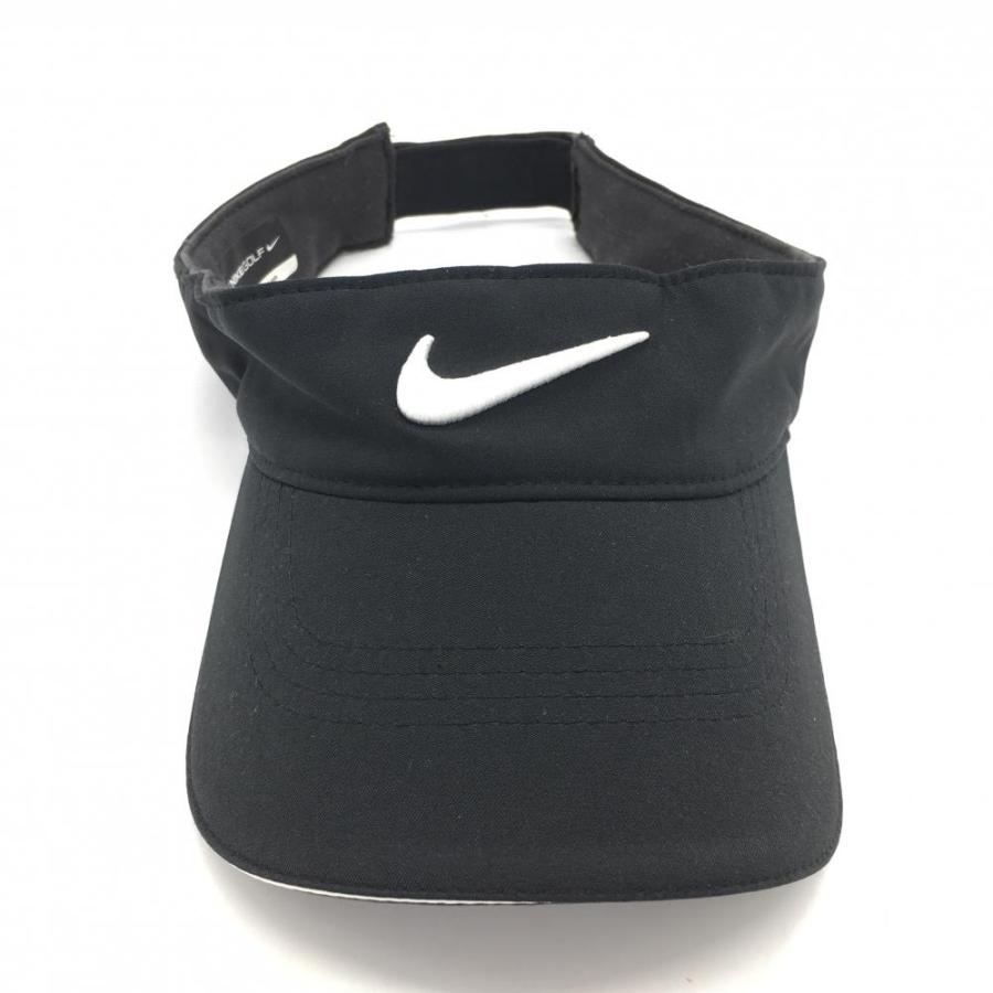 ☆10%OFF価格☆NIKE ナイキゴルフ サンバイザー 黒×白 シンプル ロゴ