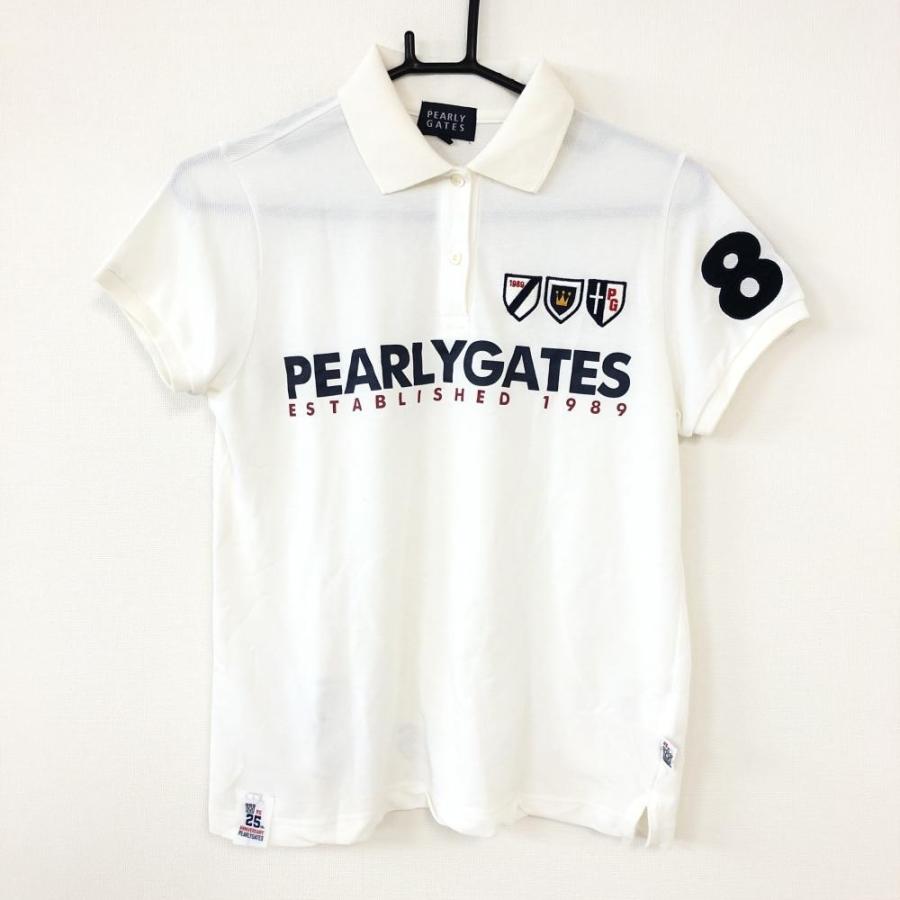 Pearly Gates パーリーゲイツ 半袖ポロシャツ 白 25周年 ナンバリングワッペン レディース 1 M ゴルフウェア 1 レオナード 通販 Yahoo ショッピング