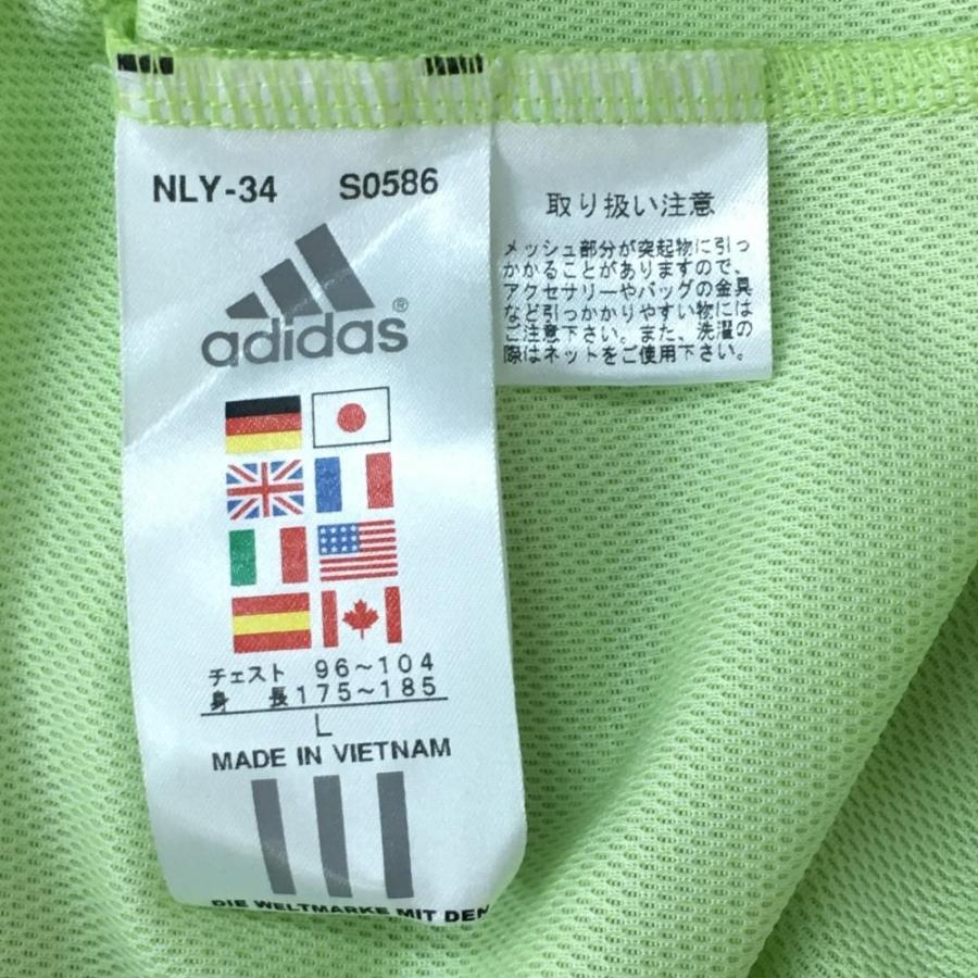 40%OFF価格／adidas アディダス 半袖ハイネックシャツ ライトグリーン