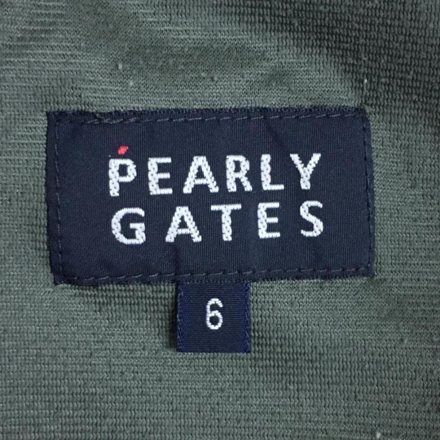 PEARLY GATES パンツ光沢 裾ドローコード ☆訳あり☆PEARLY GATES パーリーゲイツ パンツ カーキ 光沢 裾ドロー