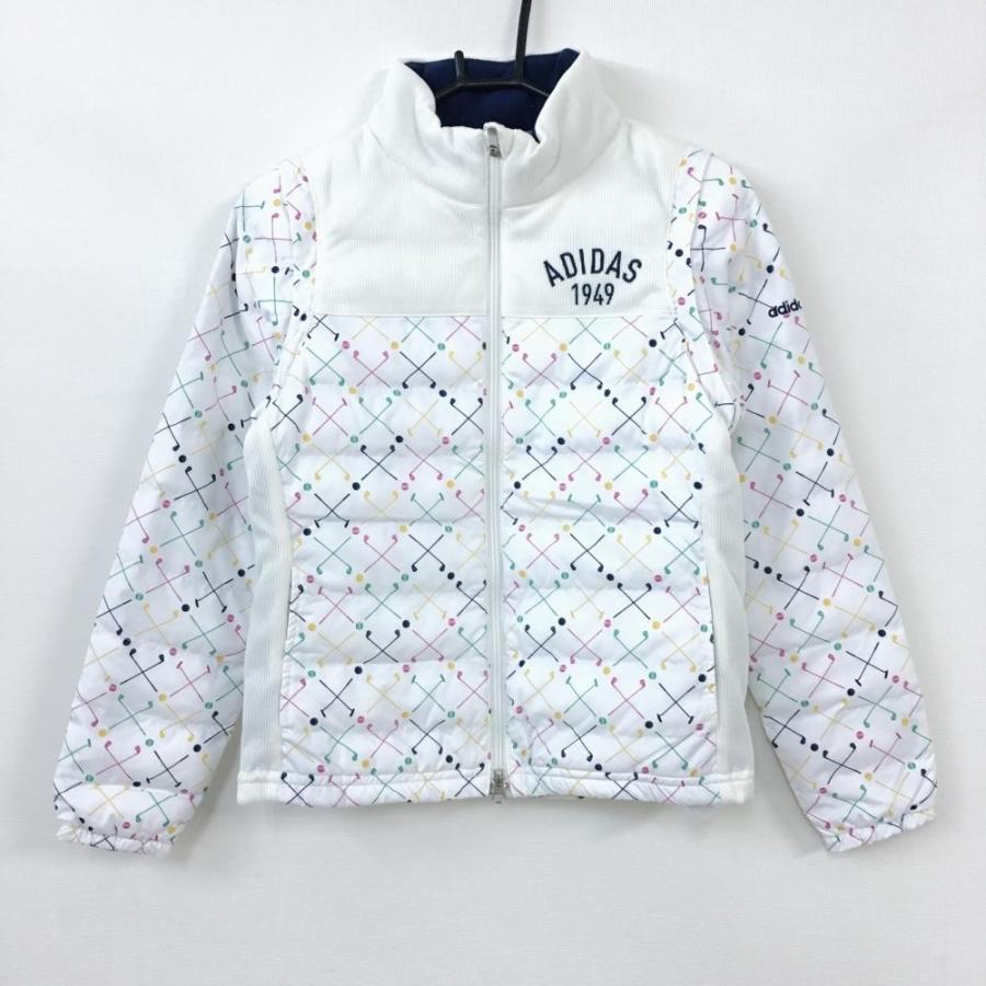 新品】adidas アディダス 中綿ジャケット 白×マルチ ダウンのような中 