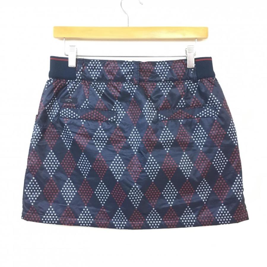 キャロウェイ　Callaway 　ゴルフスカート　星柄　中綿　М　新品 Callaway（キャロウェイ） 中綿スカート ネイビー×白 ダイヤ柄×星柄 総