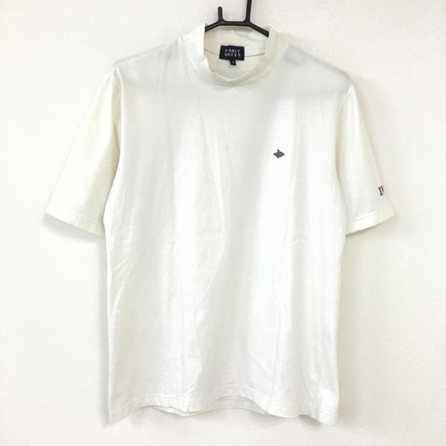 Pearly Gates パーリーゲイツ 半袖ハイネックシャツ 白 ストレッチ ラメロゴ刺しゅう メンズ 4 M ゴルフウェア 1 レオナード 通販 Yahoo ショッピング