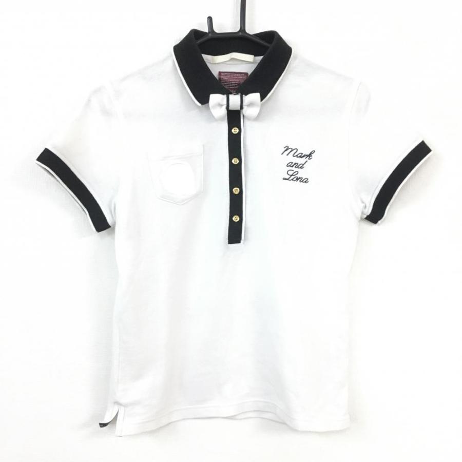 Mark Lona マークアンドロナ 半袖ポロシャツ 白 黒 蝶ネクタイ付き レディース M ゴルフウェア 1 レオナード 通販 Yahoo ショッピング