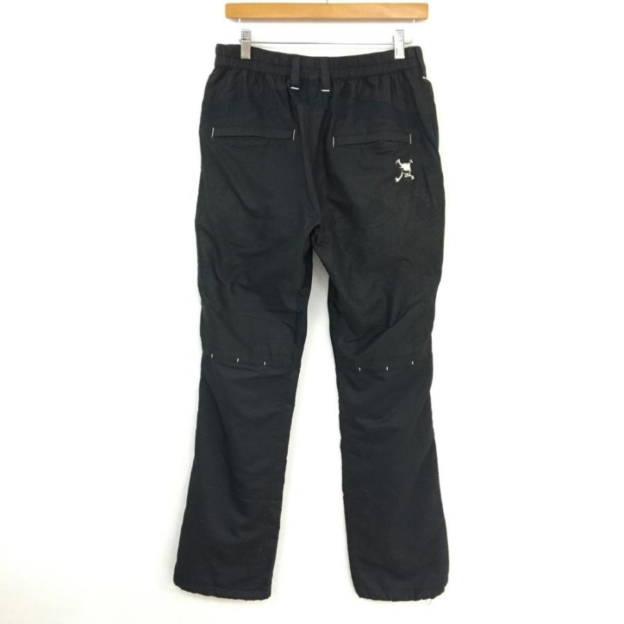 ☆SALE50%OFF☆Oakley オークリー パンツ 黒 スカル刺しゅう 一部柄 裾