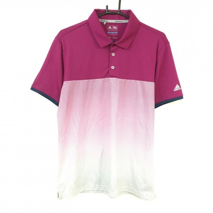 10 Off価格 Adidas アディダス 半袖ポロシャツ ピンクパープル ライトグレー 細ボーダー グラデーション クリマクール メンズ O ゴルフウェア 1 レオナード 通販 Yahoo ショッピング