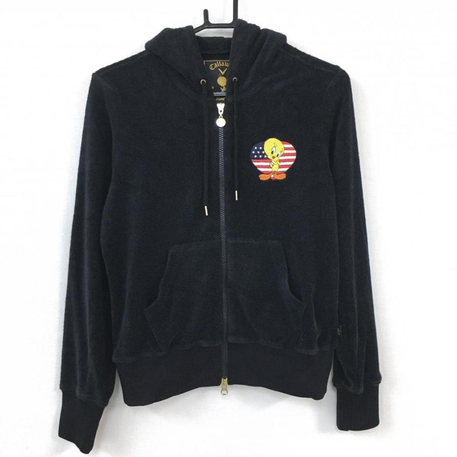 最終決算 60 Off価格 Callaway キャロウェイ フルジップパーカー 黒 Tweety パイル地 レディース L ゴルフウェア