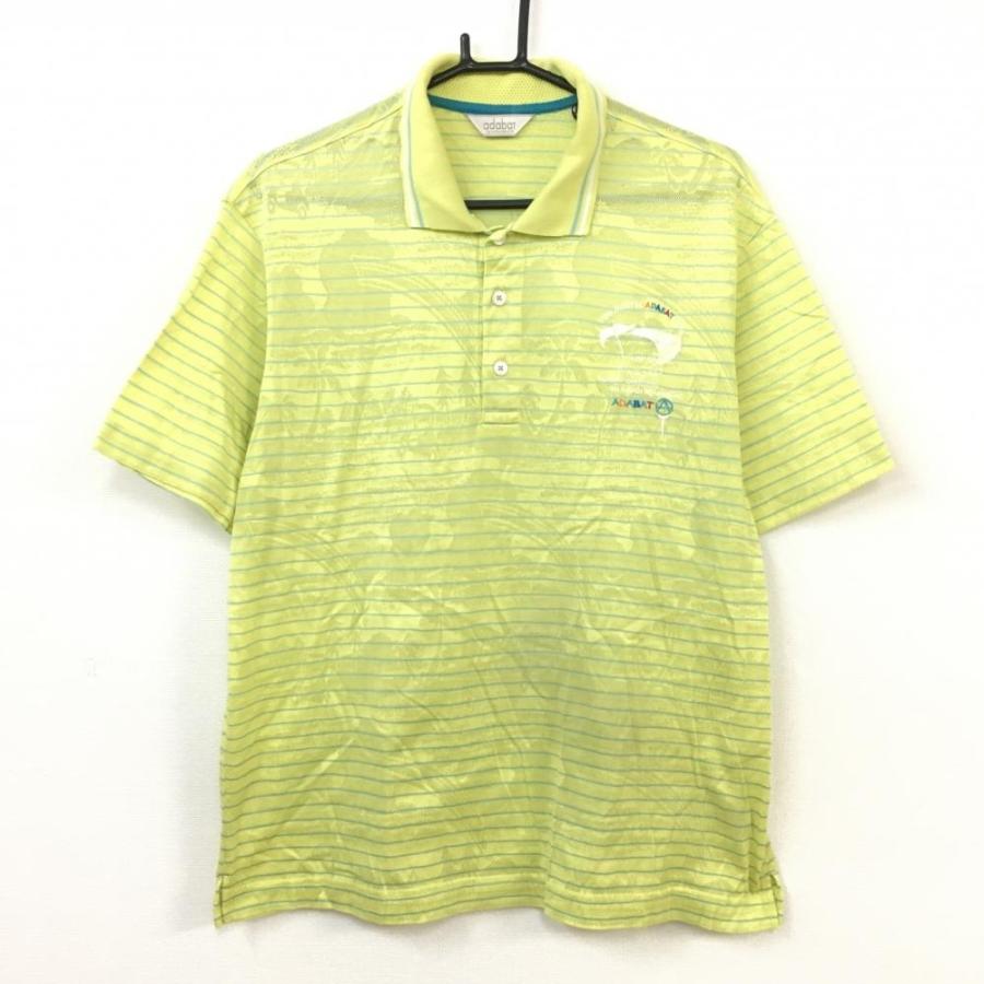 50%OFF価格／adabat アダバット 半袖ポロシャツ イエローグリーン