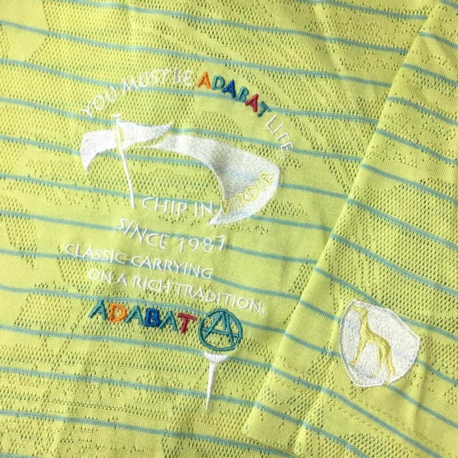 50%OFF価格／adabat アダバット 半袖ポロシャツ イエローグリーン