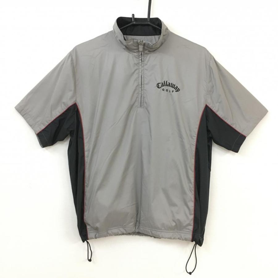 超美品】Callaway キャロウェイ 半袖ブルゾン スニード グレー×黒 裏