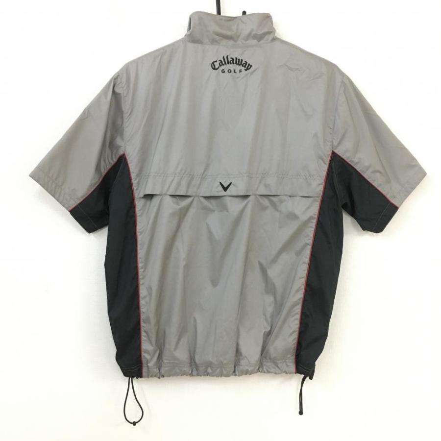 超美品】Callaway キャロウェイ 半袖ブルゾン スニード グレー×黒 裏