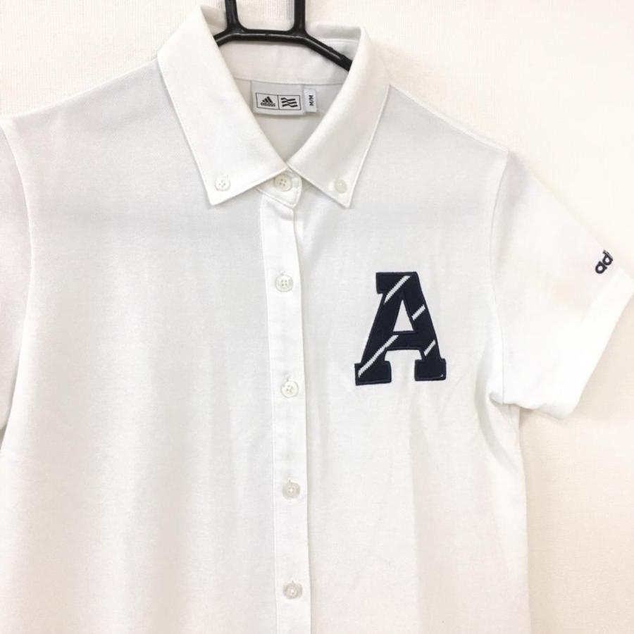☆50%OFF価格☆adidas アディダス 半袖ポロワンピース 白×ネイビー 一
