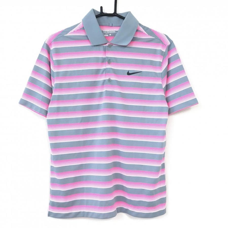 超美品 Nike ナイキゴルフ 半袖ポロシャツ グレー 蛍光ピンク ボーダー Dri Fit 総柄 メンズ S ゴルフウェア 1 レオナード 通販 Yahoo ショッピング