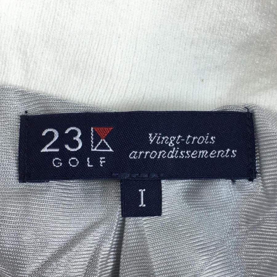 23区GOLF 23区ゴルフ 異素材ジャケットブルゾン 白×レッド 一部柄