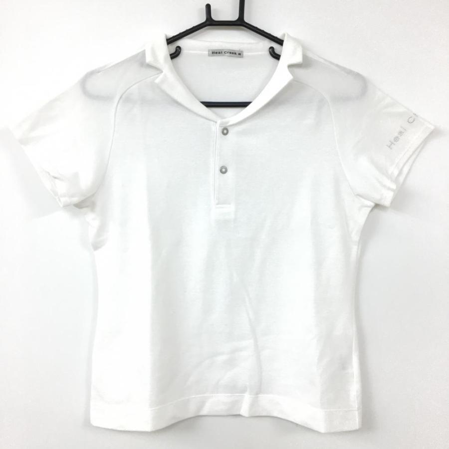 美品【Heal Creekヒールクリーク)ライン長袖ニットポロ 40 Heal Creek