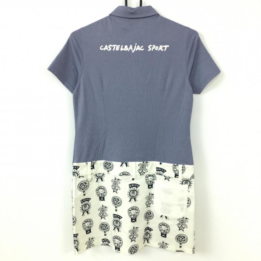 CASTELBAJAC（カステルバジャック） 半袖ポロワンピース ネイビー×白