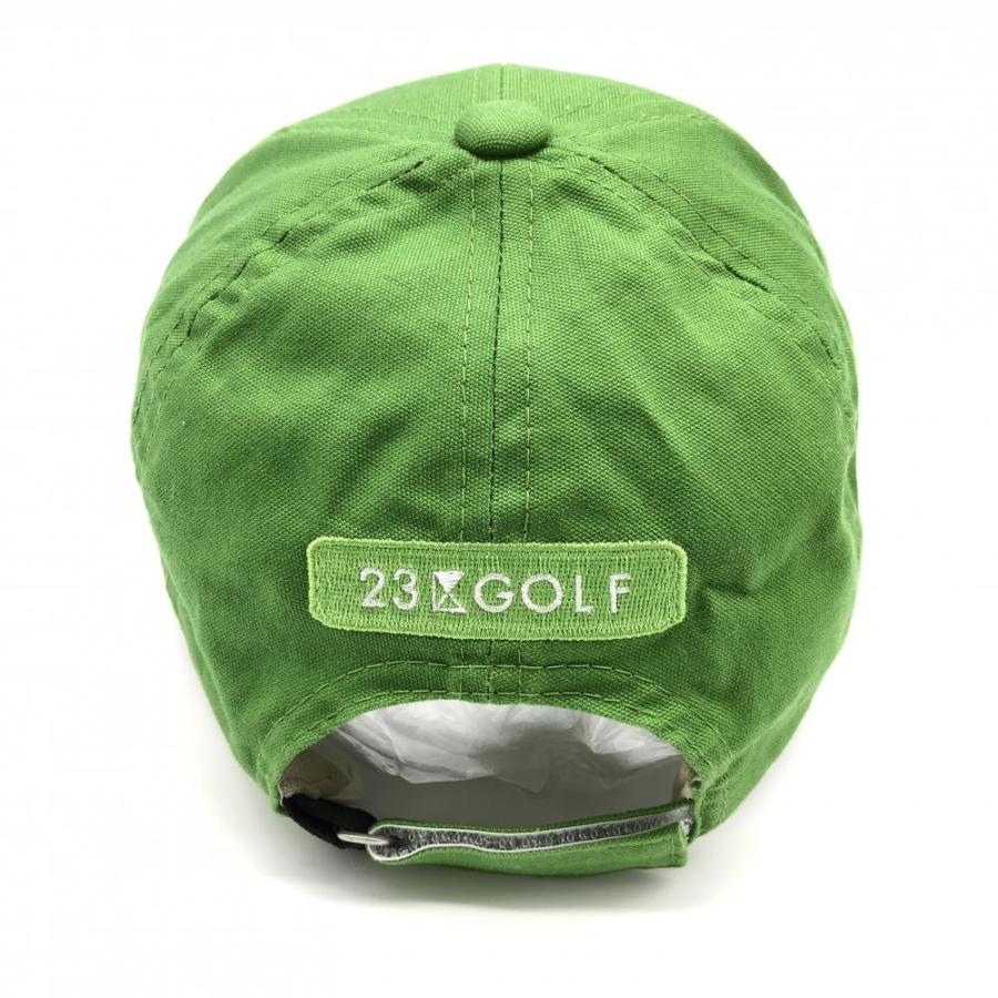 23区GOLF 23区ゴルフ キャップ グリーン×白 ロゴ刺繍 F ゴルフウェア