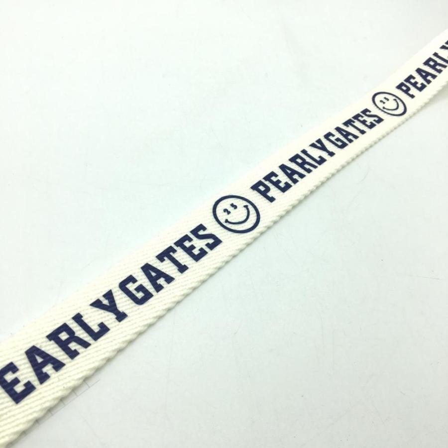 美品】PEARLY GATES パーリーゲイツ リングベルト 白×ネイビー PGニコ