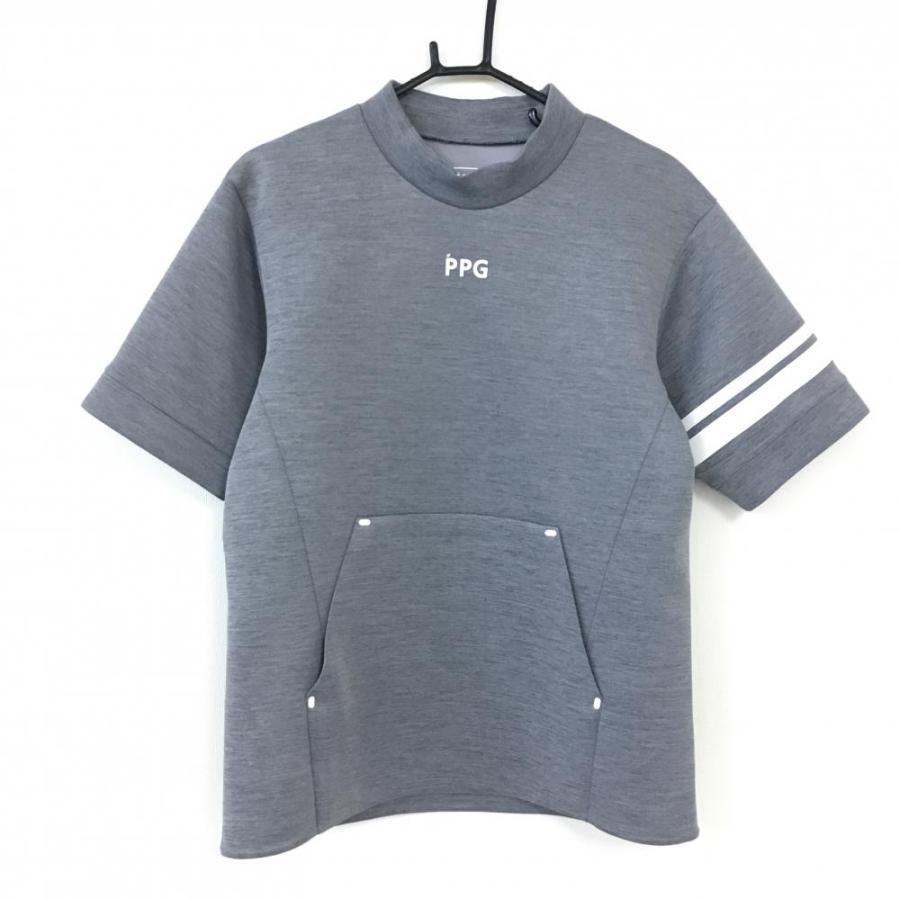超美品】PEARLY GATES パーリーゲイツ 半袖ハイネックシャツ 杢グレー