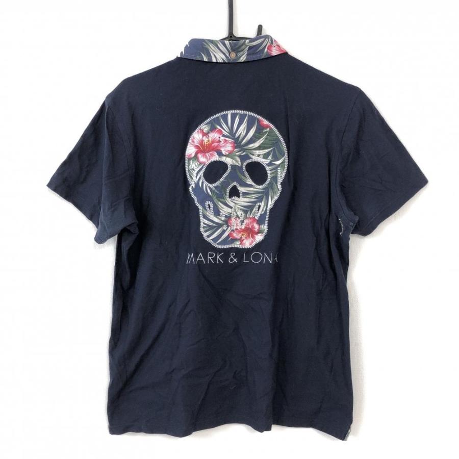 MARK＆LONA マークアンドロナ 半袖ポロシャツ ネイビー バックビッグ