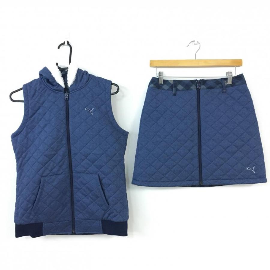 超美品】PUMA プーマ セットアップ(中綿パーカーベスト×中綿スカート