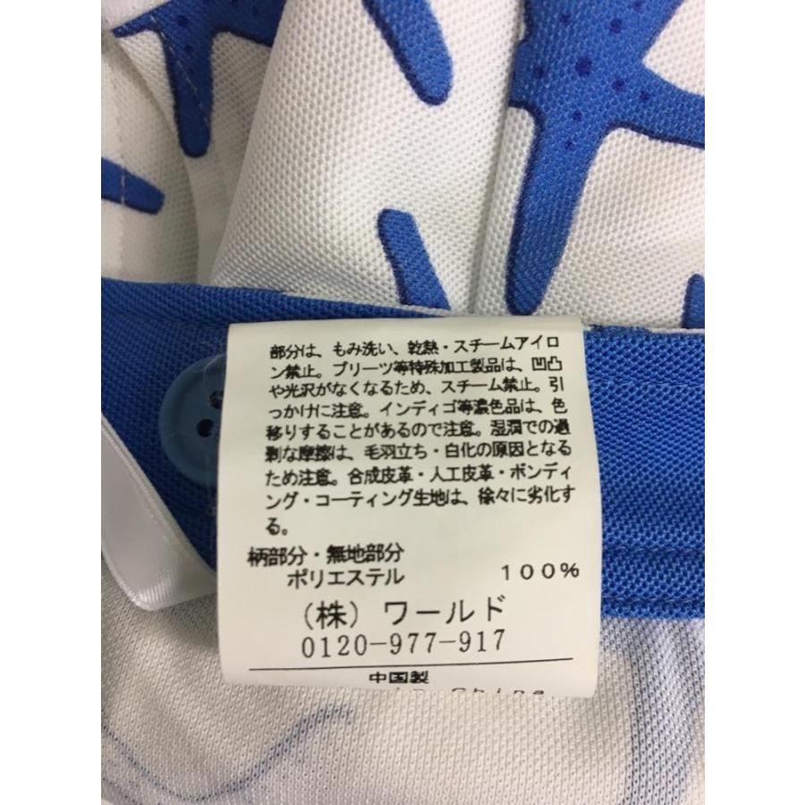 50%OFF価格／(美品)adabat アダバット スカート 白×ブルー ヒトデ 総柄