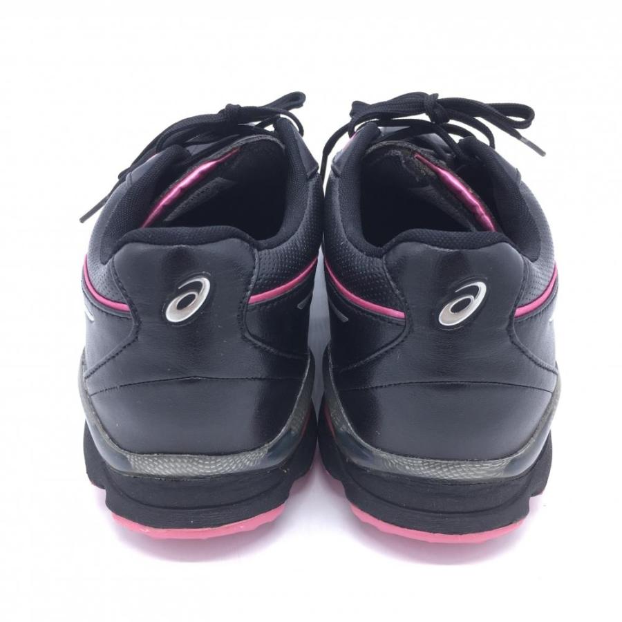 ☆40%OFF価格☆【美品】ASICS アシックス ゴルフシューズ 黒×ピンク
