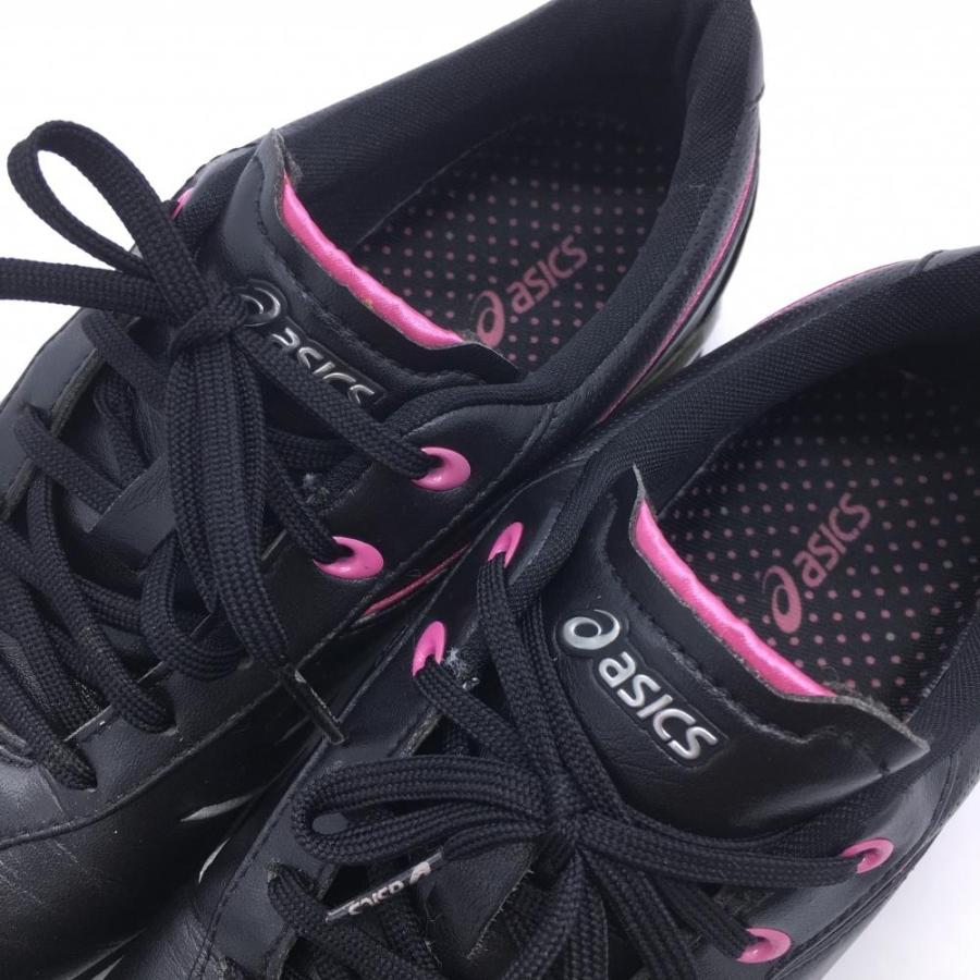 ☆40%OFF価格☆【美品】ASICS アシックス ゴルフシューズ 黒×ピンク