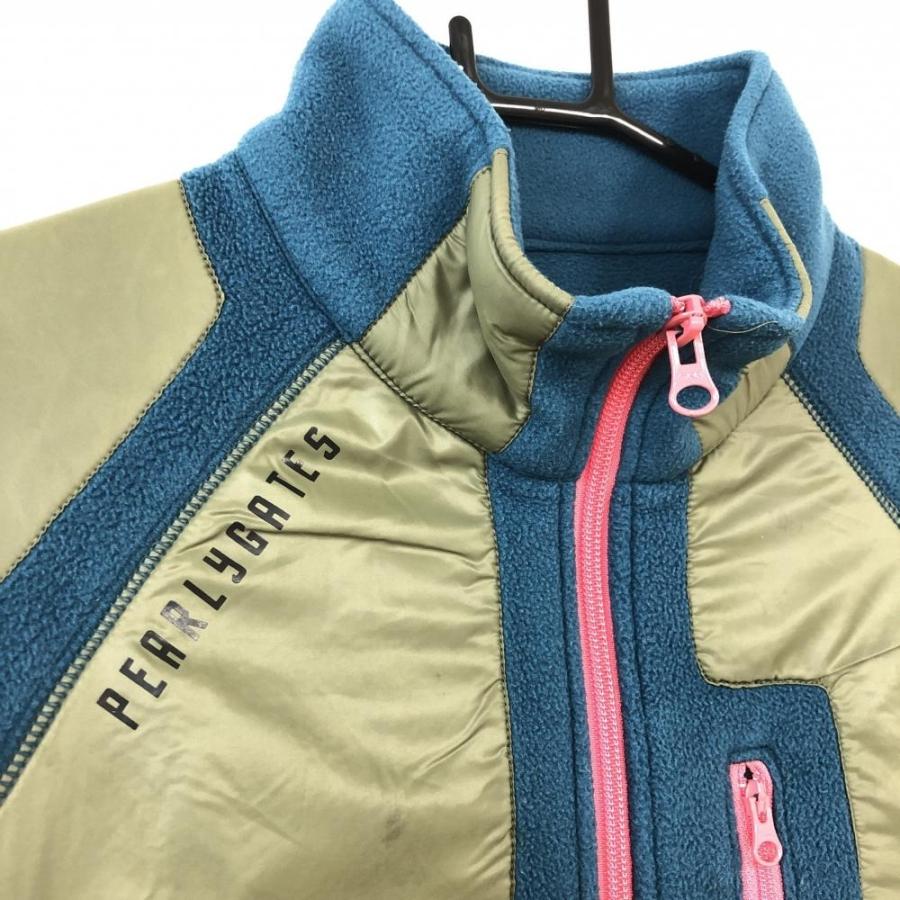 パーリーゲイツ　グリーンブルゾン 美品)PEARLY GATES パーリーゲイツ ブルゾン グリーン×ネイビー