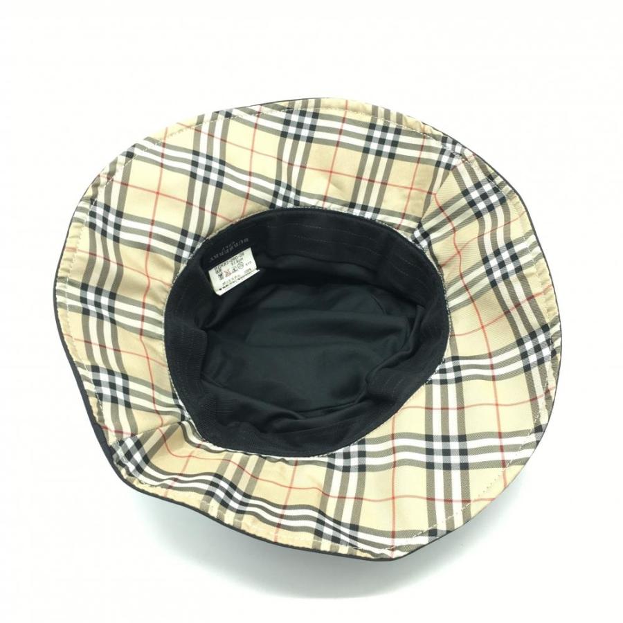 BURBERRY GOLF バーバリーゴルフ ハット 黒×ベージュ つば裏 BURBERRY GOLF バーバリーゴルフ ハット 黒×ベージュ つば裏