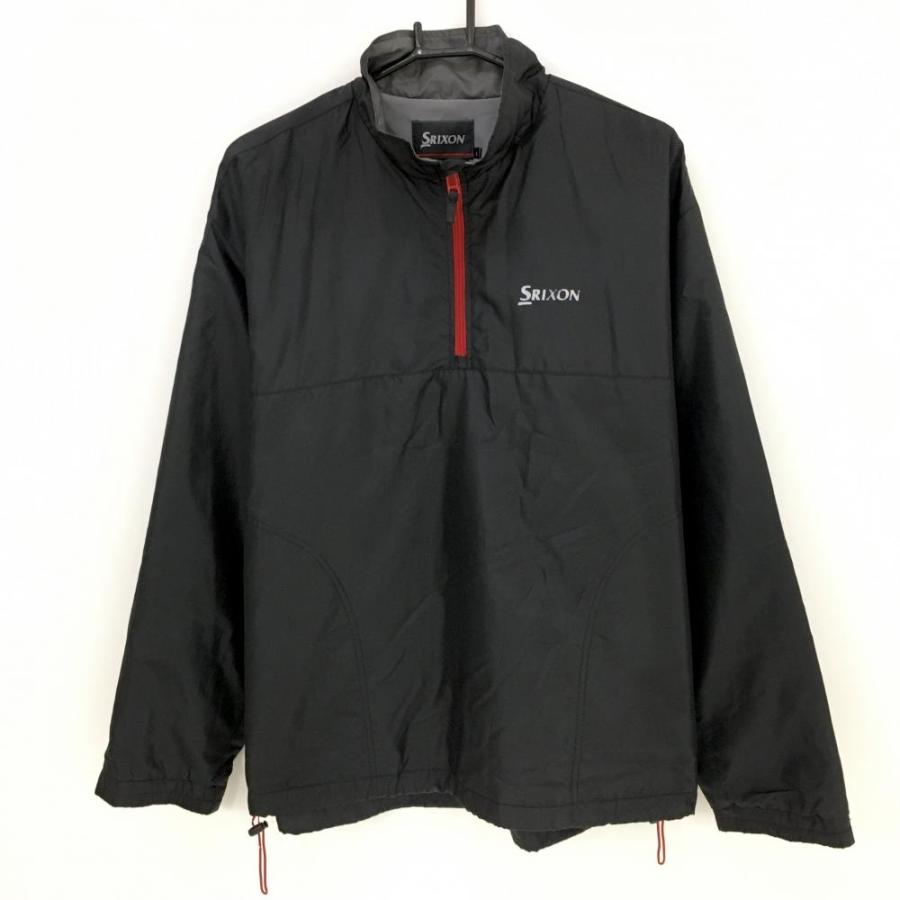 SRIXON スリクソン ジャケット 黒 ハーフジップ 裾ドローコード メンズ