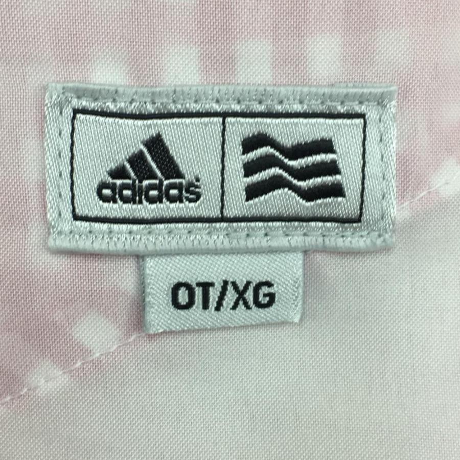 adidas（アディダス） 半端丈パンツ ピンク×白 ギンガムチェック 総柄 