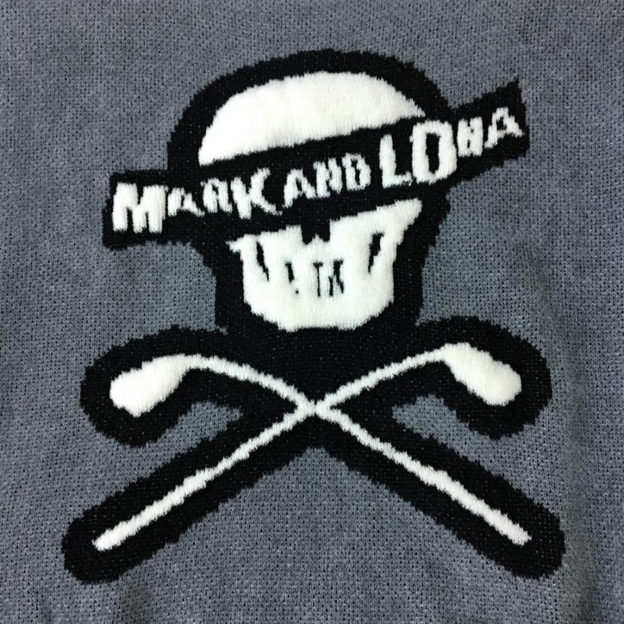 超美品】MARK＆LONA マークアンドロナ 長袖セーター グレー×白