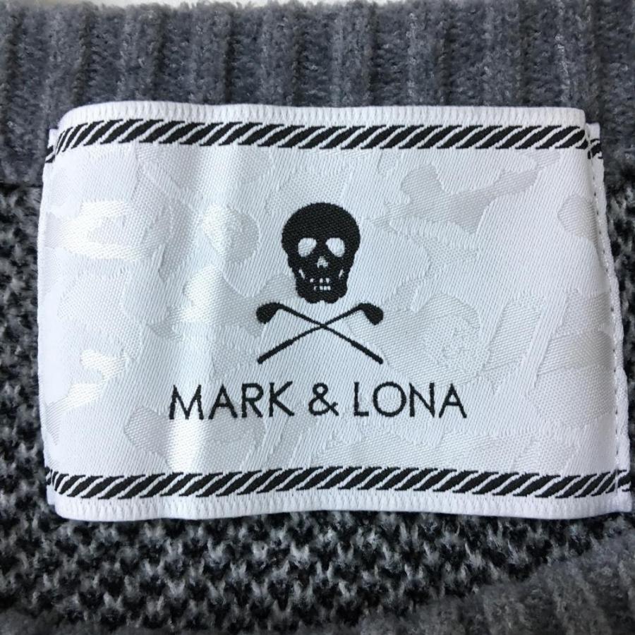 超美品】MARK＆LONA マークアンドロナ 長袖セーター グレー×白
