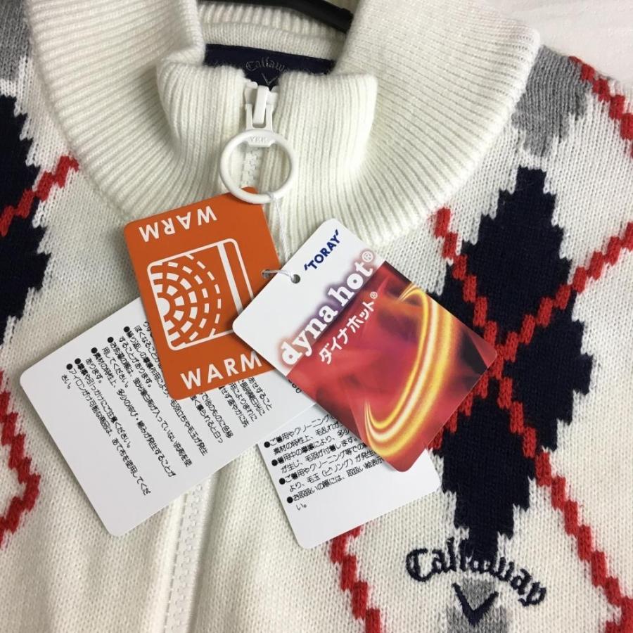 ☆20%OFF価格☆【新品】Callaway キャロウェイ ニットブルゾン 白  