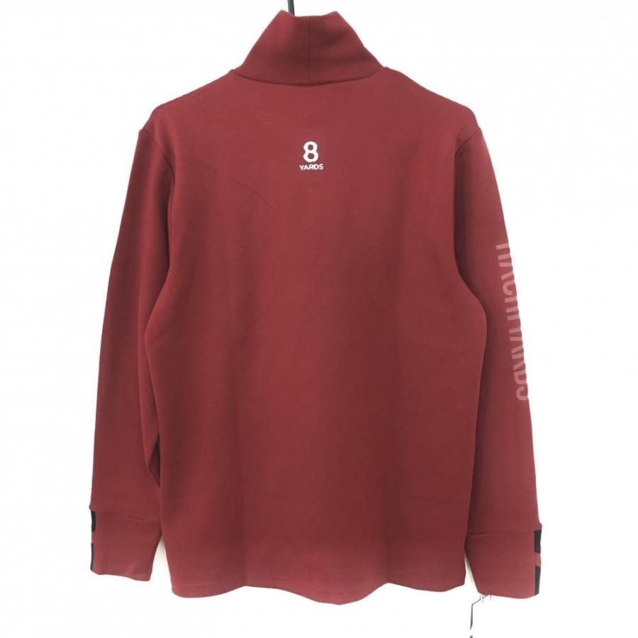 8yards 長袖ハイネックカットソー 赤