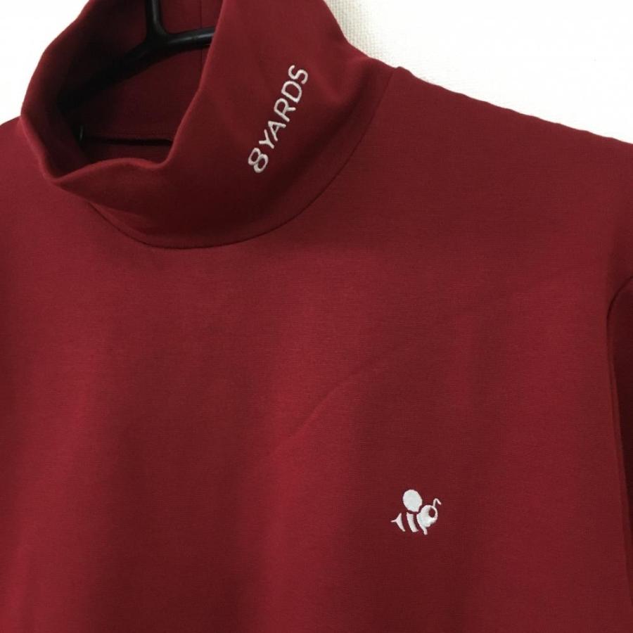 8yards 長袖ハイネックカットソー赤