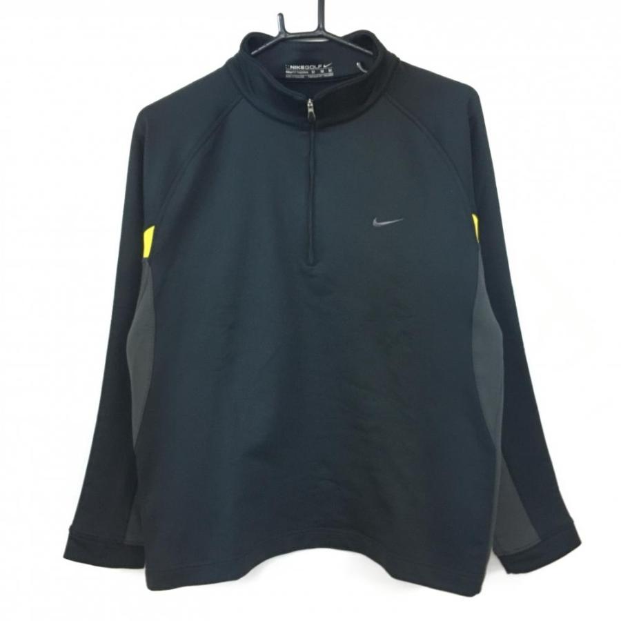 NIKE - NIKE GOLF ハーフジップウェア フリース 黒×イエロー M NIKE GOLF ハーフジップウェア フリース 黒×イエロー M NIKE